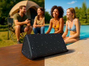 OontZ Angle 3 Bluetooth Speaker, Black