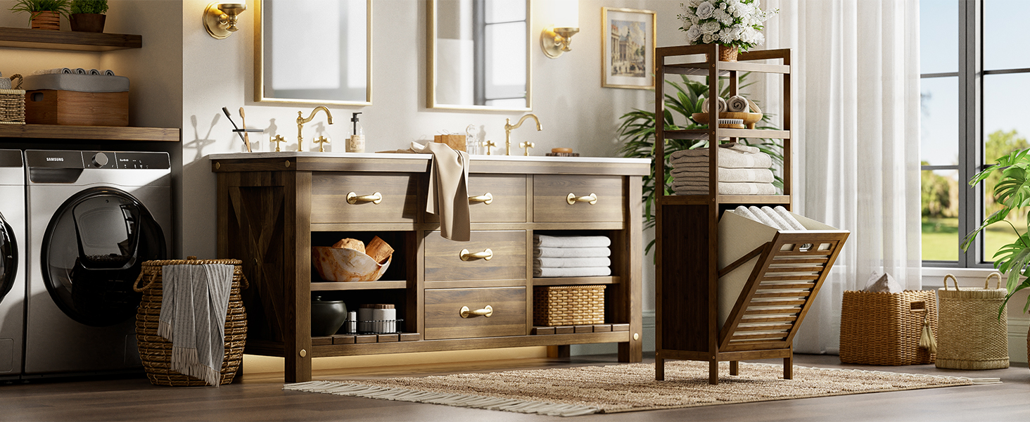 laundry room hamper cabinet