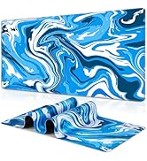 Canjoy Gaming Mouse Pad, Fluid Pattern Mouse Pad 31.5x11.8inch Large Extended Computer Mouse Mat ...