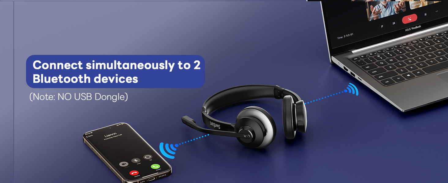 wireless headset with mic
