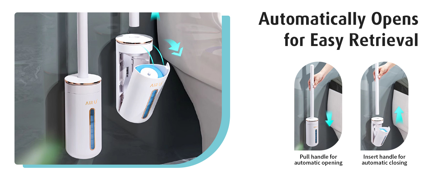Toilet holder storage automatically open and close