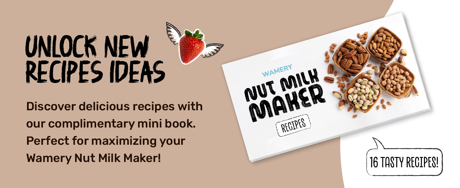 Recipe book with 16 plant milk recipes