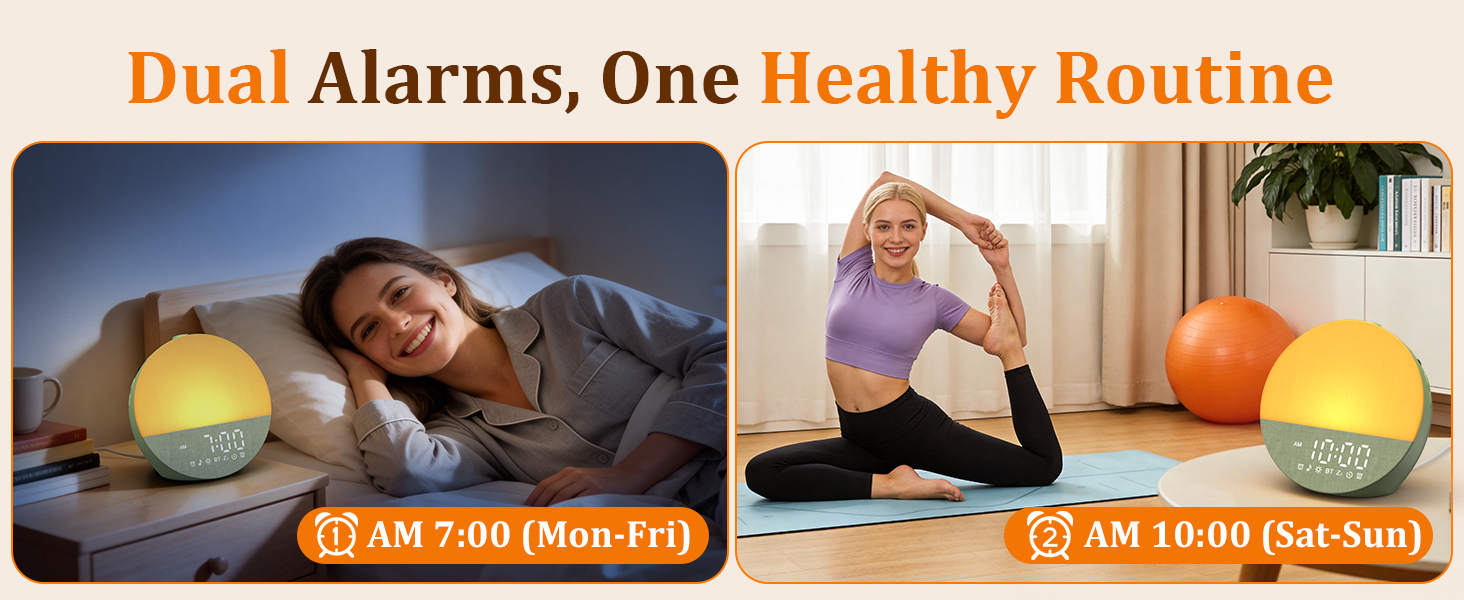 sunrise alarm clock with sound machine