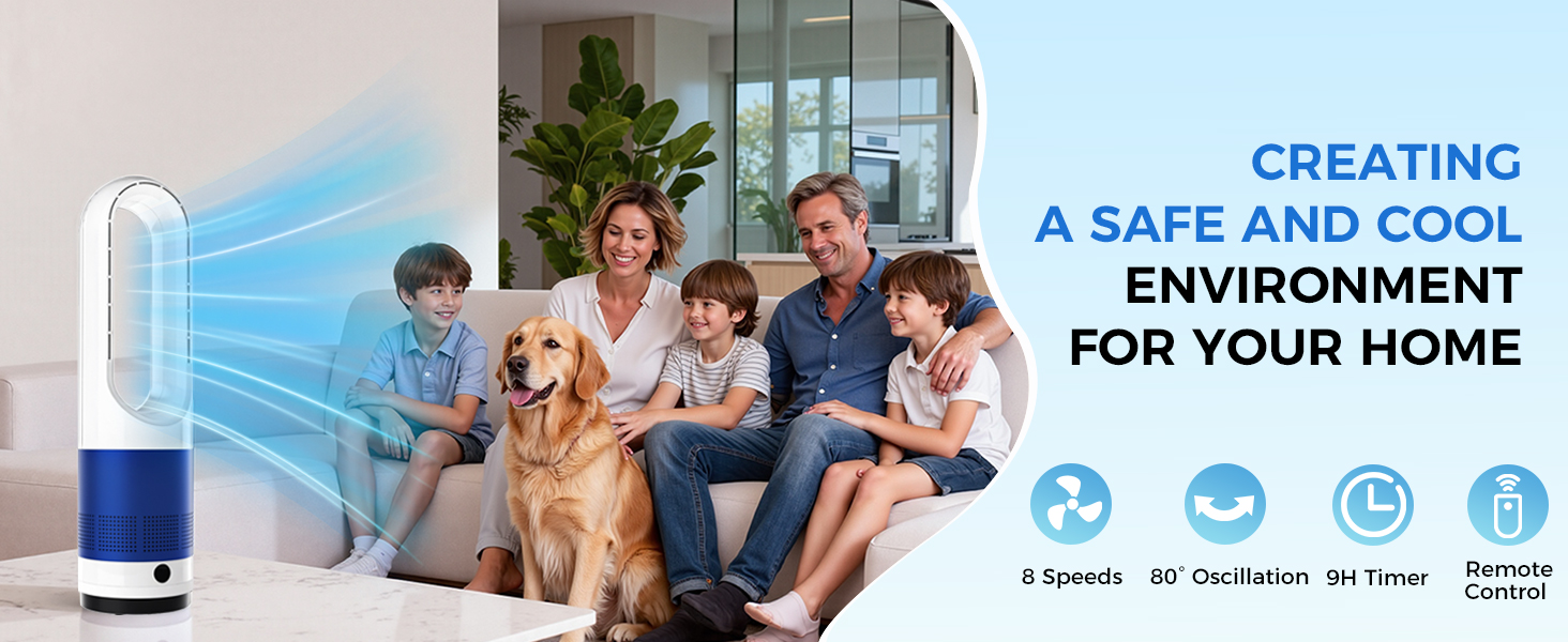 OLIXIS 22&amp;#34; Bladeless Fan