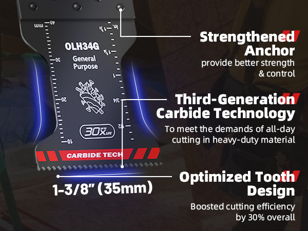 EZARC Carbide Oscillating Saw Blades General Purpose