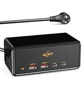 AiJoy 67W GaN USB C Fast Charger, 6-in-1 Charging Station for Multiple Devices, 5ft Extension Cor...