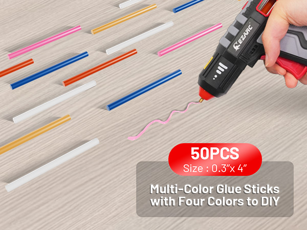 50PCS Multi-Color Glue Sticks