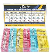1080PCS Heat Shrink Wire Connectors, Sopoby Marine Grade Electrical Connectors Kit of Tinned Red ...