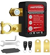 FASTSTORM Black Remote Battery Disconnect Switch 12V 24V 250A, Kill Switch for Car, Truck, RV, AT...