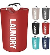EpicTotes 115L Large Laundry Basket, Freestanding Waterproof Laundry Hamper, Collapsible Folding ...