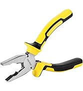 DOWELL Lineman's Pliers Combination Pliers 8 Inch Pliers with Cutter Nickel Chromium Steel Constr...