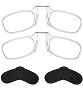 Noble Ultra Slim and Flat Reading Glasses Thin and Flexible Armless (2 Pairs) Enhanced Comfort No...