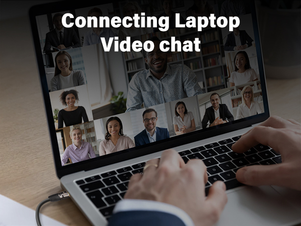 Laptop, video chat, headphone, 3.5mm extension Cable 
