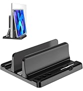 Vertical Laptop Stand Holder - Adjustable ABS Plastic Desktop Management Notebook Dock, Space-Sav...