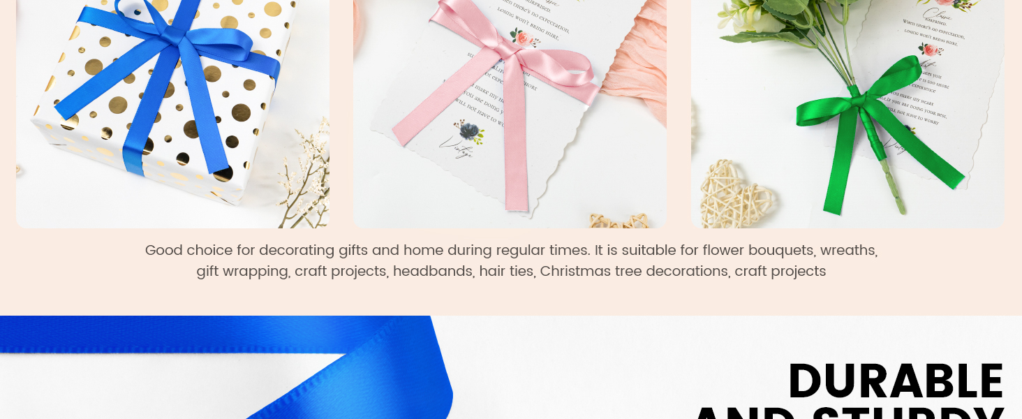 DOUBLE FACED RIBBON