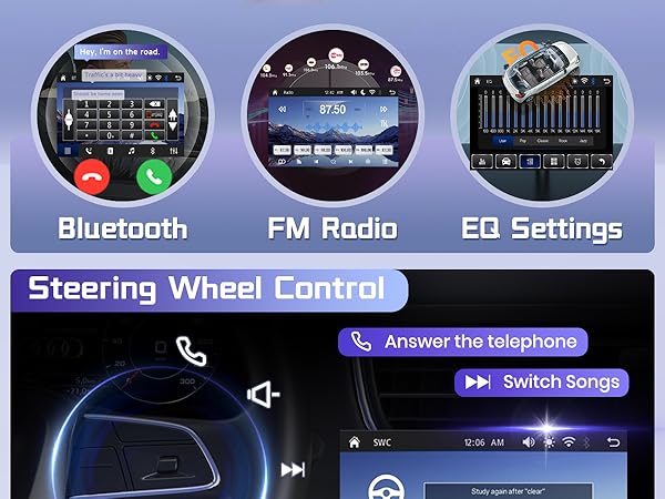 Bluetooth 5.0/FM Radio/EQ Setting
