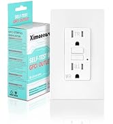 GFCI Outlet 15 Amp, Self-Test GFI Electrical Outlet with Thinner Design,WR Weather Resistant GFCI...