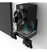 JDGPOKOO Wall Mount with Cooling Fan for Xbox Series X, 4 in 1 Wall Mount Kit for Xbox Series X, ...