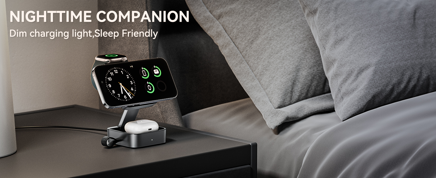 foldable 3 in 1 wireless charging station