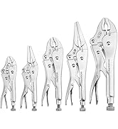 WORKPRO 5-Piece Locking Pliers Set, Pliers Tool Set, Vice Grips with Chrome-vanadium Steel, 5/7/1...