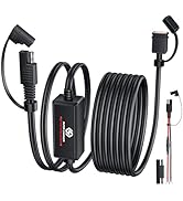 EXTRACTME 7-FT Cable Motorcycle USB Charger, 18W USB A QC 3.0 Motorcycle Phone Charger with AI Sm...