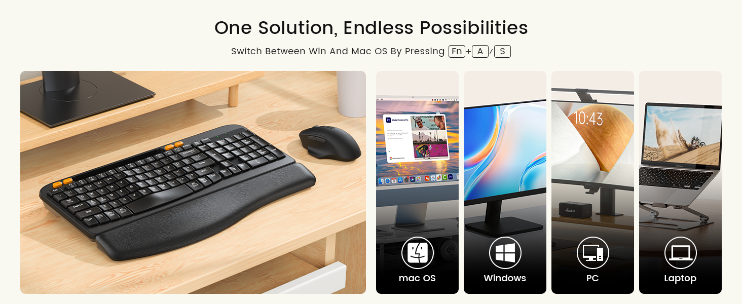 Wireless keyboard and mouse