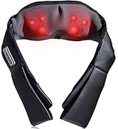 Giantex Shiatsu Neck Back Massager with Heat, Electric 3D Kneading Massage Pillow for Neck, Back,...