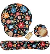 Keyboard Wrist Rest and Mouse Pad Wrist Support, Ergonomic Gel Memory Foam Keyboard Set with Non-...