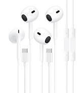2 Packs USB C Headphones,Earphones Wired Earbuds Noise Canceling in-Ear Headset with Microphone C...