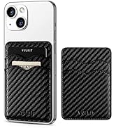 VULKIT Stick on Card Holder Compatible for iphone Leather Cell Phone Wallet Credit Card Case Stro...
