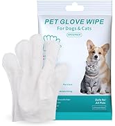 Pet Glove Wipe, Cleaning Glove for Dog and Cat, Fur Face, Ear, Eye, Paws Cleaning Wipes, Pet Wash...