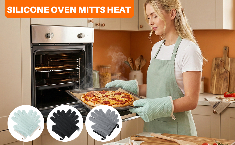Heat Resistant Oven Mitts