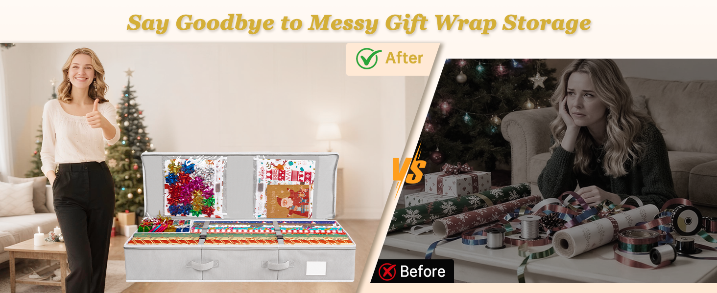 Gift Wrapping Paper Organizer Storage
