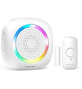 TECKNET Door Chime When Door Opens, Wireless Door Sensor Alarm Chime with 1000Ft Range, 61 Songs,...