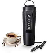 Travel Electric Car Kettle 12V/24V Dual Voltage, Protable Car Electric Kettle for Road Trips, Min...