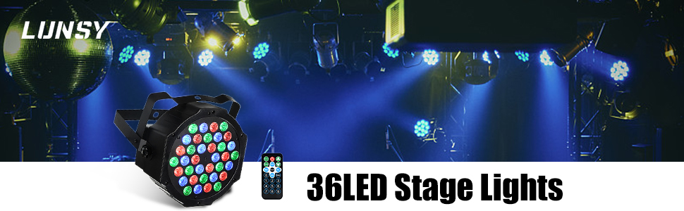 LUNSY 36LED stage lights 2Pack