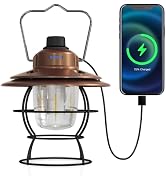Fieldspark LED Camping Lantern Rechargeable Dimmable, Portable Vintage Outdoor Lantern 2700-6500K...