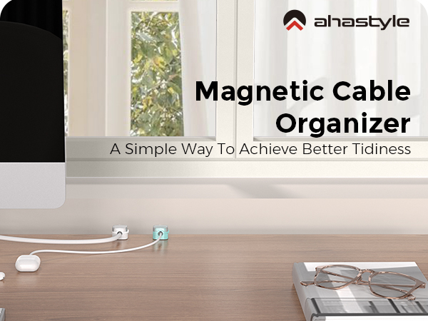 Magnetic Cable Organizer [1s Lock] Cord Cable Holders Clips Strong Adhesive Cable Cord Keeper