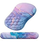 Mouse Pad Wrist Support, Laokiiy 2 in1 Keyboard Wrist Rest+ Ergonomic Mouse Pad, Non-Slip Wrist R...