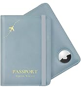 Stouchi AirTag Passport Holder, Cute Passport Holder with Airtag Slot, RFID Passport Wallet Cover...