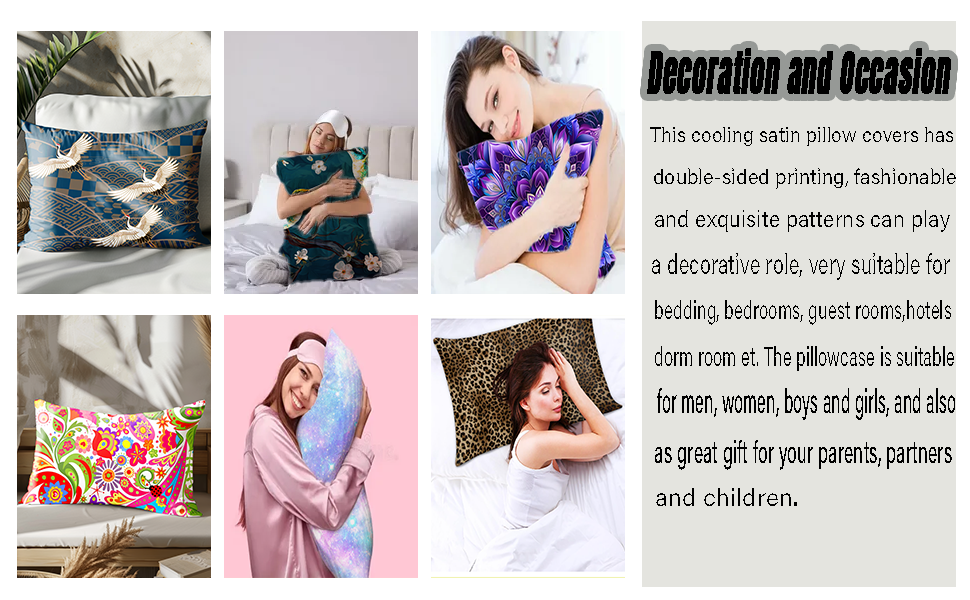 Standard Queen King Size Satin Silk Pillowcase for Hair and Skin Pillow Cases Soft Silk Pillow Case