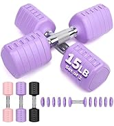 10LBS/20LBS/30LBS Dumbbells Adjustable Dumbbell Set of 2, Hand Weights for Women Men Free Weight ...