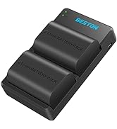 BESTON 2-Pack LP-E6 LP-E6N Battery and Charger for Canon EOS R 6D 7D 60D 70D 80D 90D, 5D Mark II ...