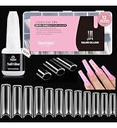 Beetles Gel Nail Tips Square XXL Extra Long Nails for Acrylic Nails Professional, 288 PCS 12 Size...