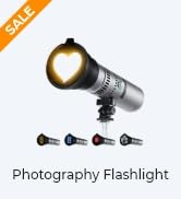 K&amp;F CONCEPT SP25C 25W RGB Photography Flashlight with 20 Gobos &amp; 4 Colors, 9000mAh Portable Zooma...