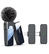 Wireless Lavalier Microphone for iPhone Android PC with Noise Cancellation, 100ft Transmission, 1...