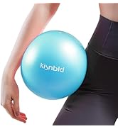 kisnbld Small Exercise Ball, 9 Inch Mini Pilates Ball, Anti Burst and Slip Resistant Mini Yoga Ba...
