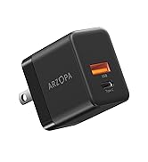 USB C Charger Block 35W, ARZOPA GaN Fast Charger with USB C and USB A Ports Compact Power Adapter...