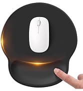 Mouse pad with Wrist Rest,Relieving Pain Memory Foam Computer pad, Ergonomic Desktop Mouse, Silic...