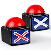 BEAN LIEVE Game Buzzers with Sound - 2 Pack Buzzer Button with Lights, Game Show Buzzers for Fami...